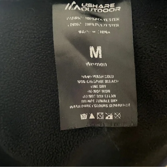 Ushare‎ Outdoor Zip Up Lightweight Jacket W/Hood Size M - Picture 6 of 6